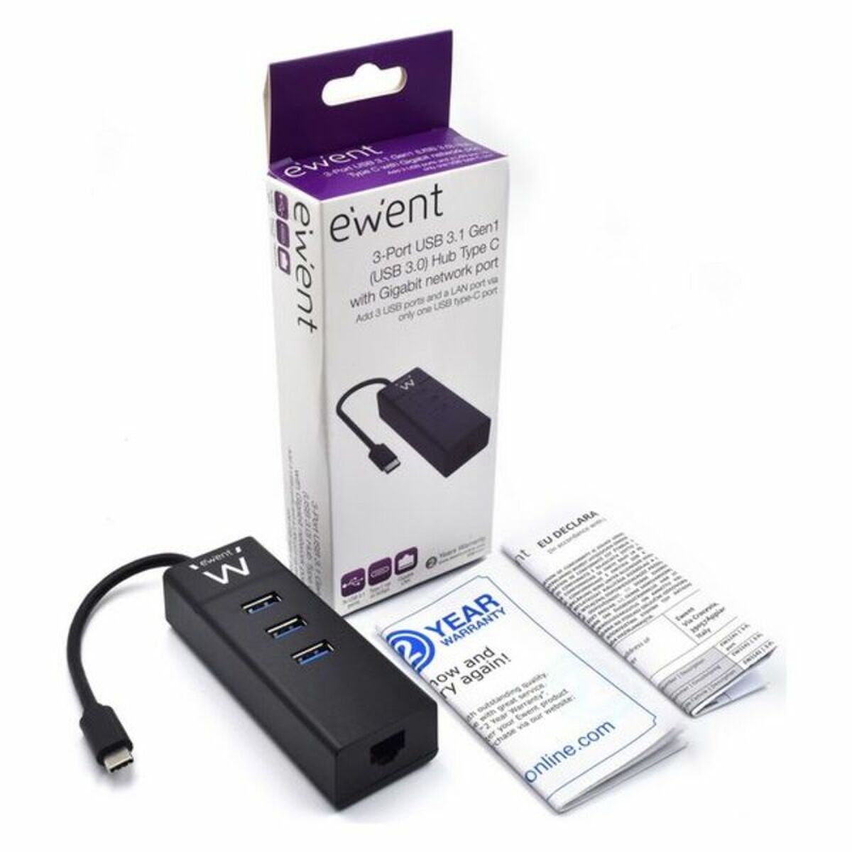 3-Port USB-Hub Eminent EW1141 USB 3.1